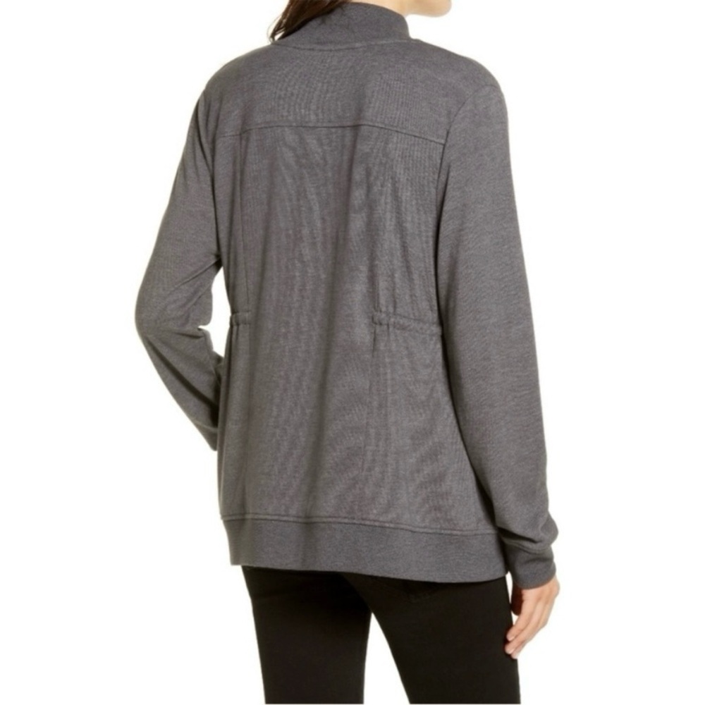 All Saints Gina Drape Jersey Drawstring Jacket - Picture 4 of 9